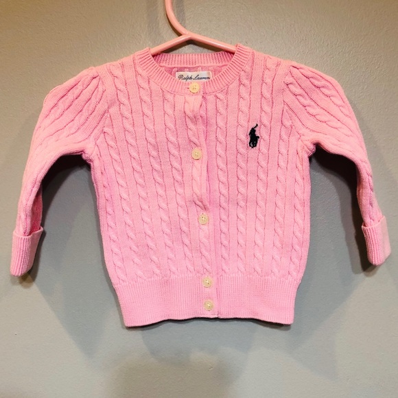 Ralph Lauren Other - Ralph Lauren Button Up Cardigan Sweater 6 mon Pink